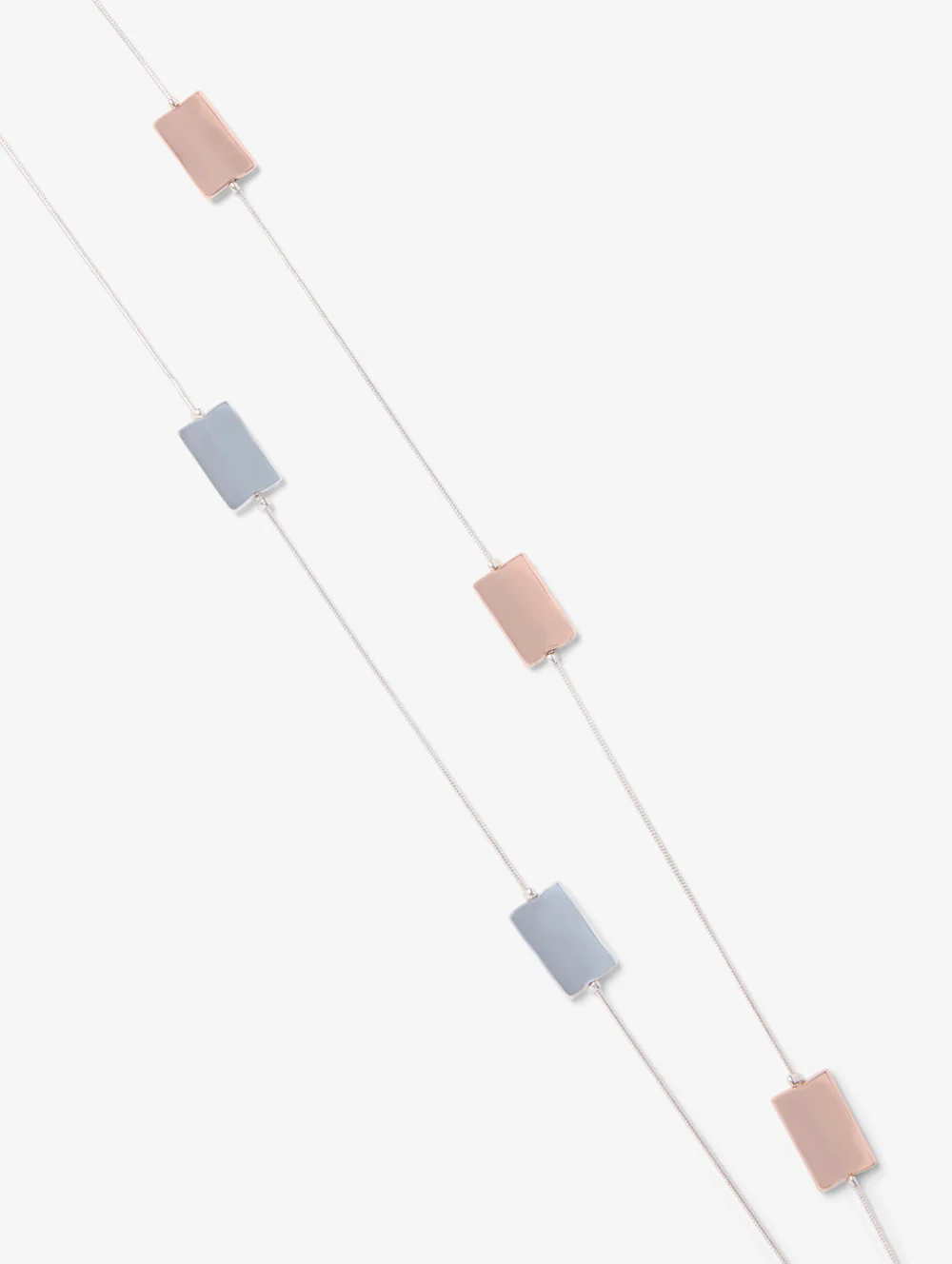 Gold and Silver Square Necklace - Image 3