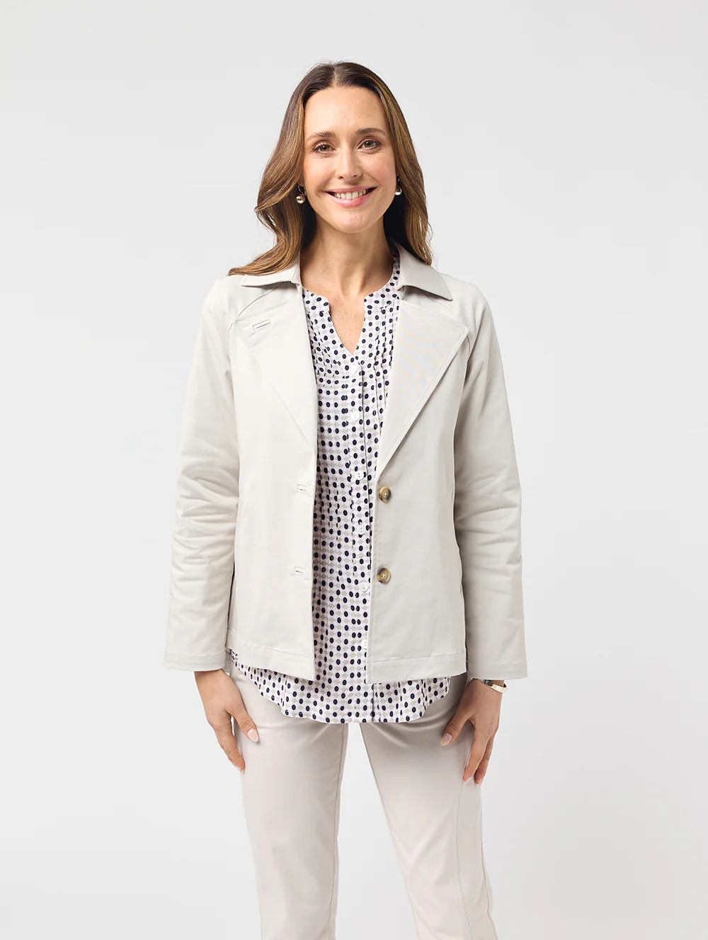 Taren Cropped Trench - Image 4