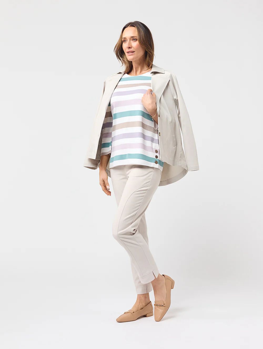 Taren Cropped Trench - Image 5